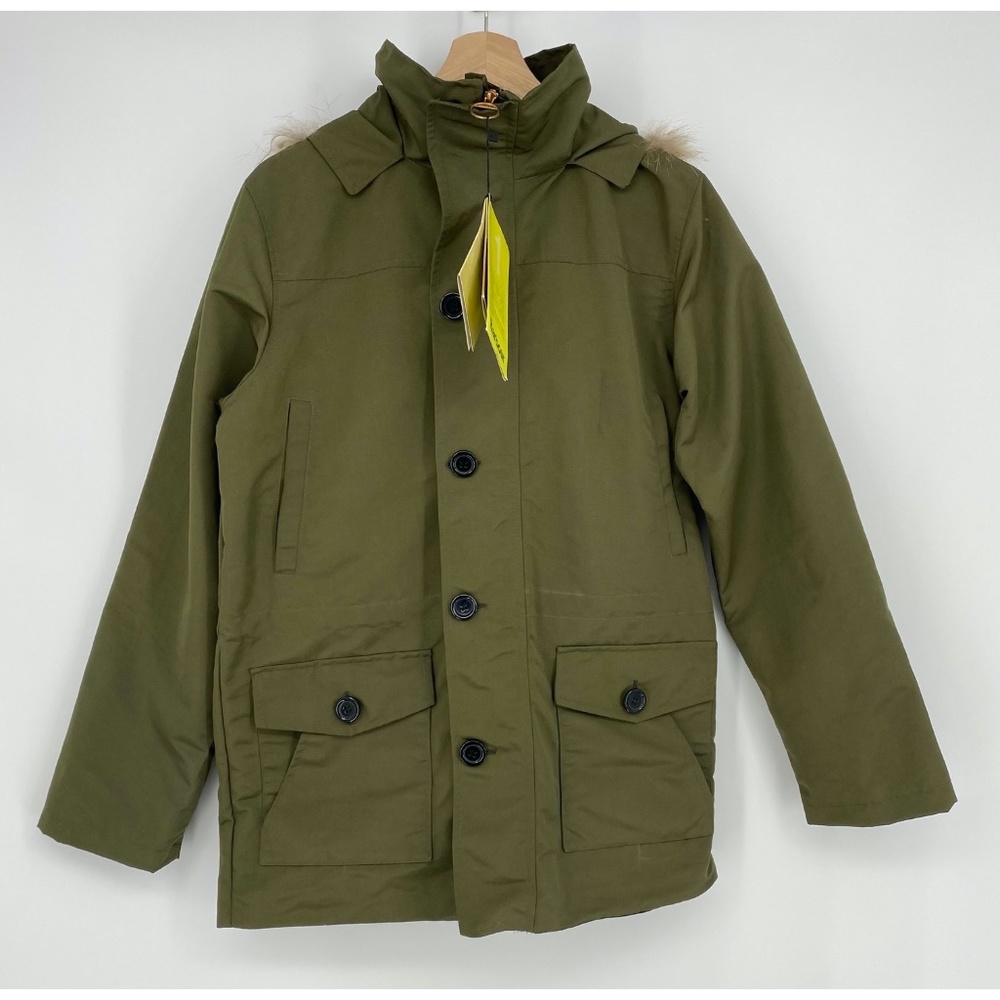Barbour Olive Utility Hooded Parka Jacket